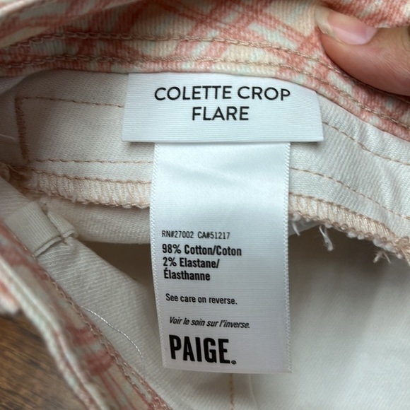 Paige Colette crop flare plaid jeans - Picture 6 of 8